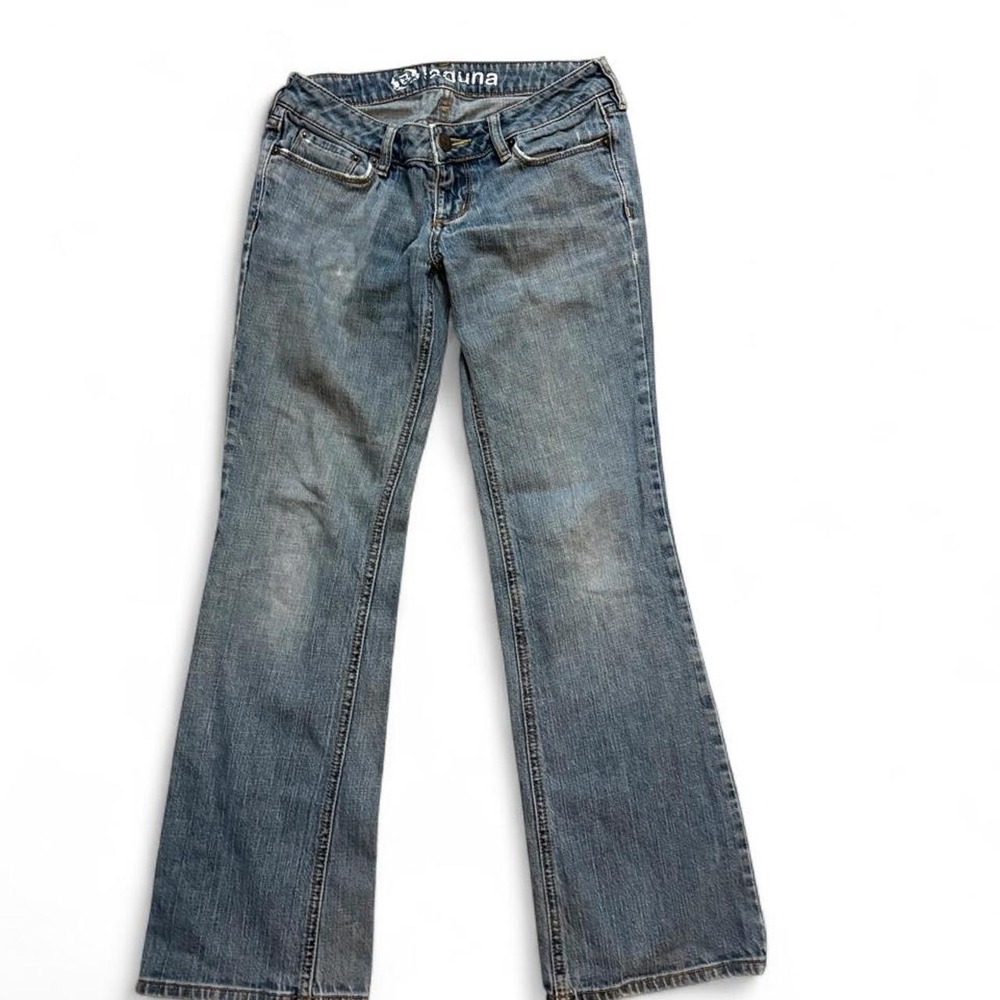 Y2K Bullhead Laguna Jeans Size 1 Short Low Rise Flare Bootcut Medium Wash